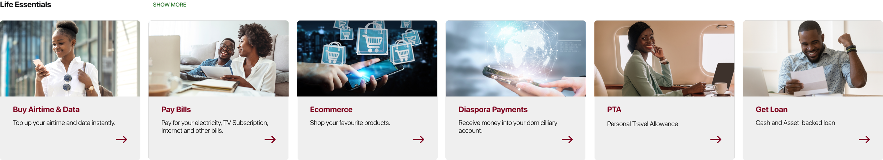 Life Essentials horizontal strip